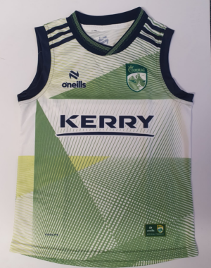 O'Neill's Kerry GAA Training Vest | White/Lime/Navy (Kid's / Adults)