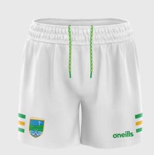 O'Neills Portroe GAA  Printed Mourne Shorts | White/Green/Amber  (Kids/Adults)