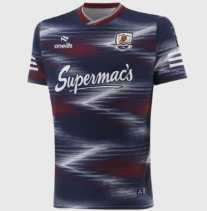 O'Neills Galway Hurling Short Sleeve Training Jersey | Navy/White/Maroon (Kid's)
