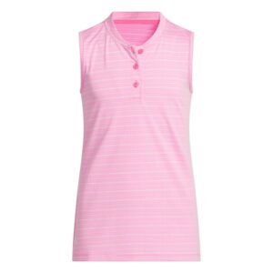 adidas Sleeveless Golf Polo | Lucid Pink (Girl's)