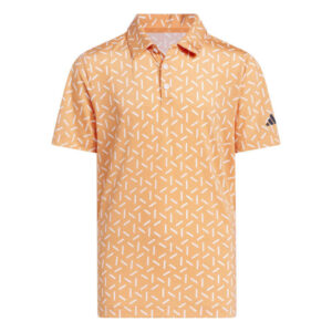 adidas Climacool Ultimate 365 Printed Mesh Golf  Polo shirt | Dusky Orange (Boy's)