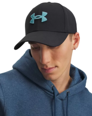 Under Armour UA Blitzing Low Stretch Fit Cap | Black/Blue (Men's)