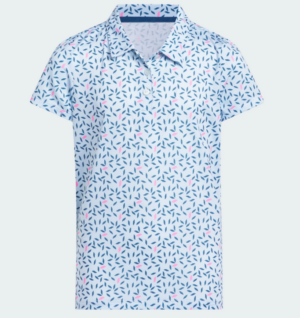 adidas Printed Golf Polo shirt | Crystal Sky Pink (Junior / Girl's)